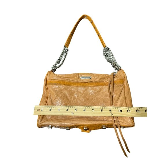 Rebecca Minkoff MAC Shoulder Bag Soft Leather with Silver Chain Strap Tan 11x7 - Picture 8 of 9